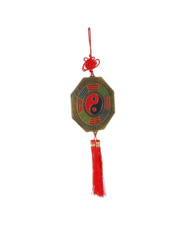 Alipis Taoist Buddhist Supplies Home Decor Mirrors Chinese Feng Shui Feng Shui Pendant Gossip Mirror Alloy As Shown 38X15X2CM