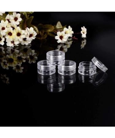 120 Empty 5g Plastic Cosmetic Sample Jars with Lids - Clear Pots for Makeup, Nails, Jewelry - 120 Count Pack - Buy Online on GoSupps.com