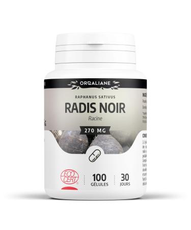 Organic Black Radish 270 mg - 100 capsules - Ecocert Certified - Orgaliane