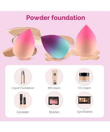 DUAIU 3 pcs Gradient Makeup Sponge Blender Set - Beauty Blender for Foundation, Concealer & Applicator - Buy Online on GoSupps.com