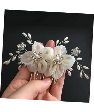 HAPINARY Crystal Headpiece Wedding Headpiece Prom Headpiece Crystal Hair Accessories Pearl Wedding Hair Accessories Flower Hair Accessories Pearl Headpiece Flower Girl Bride White Headband - Buy Online on GoSupps.com