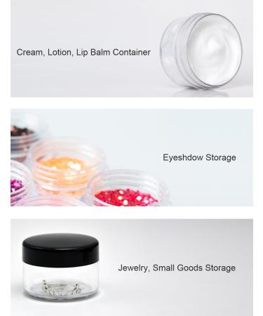 Toureal 15ml Black Cream Can Containers (20 Pieces) - Empty Cosmetic Socket Plastic Pots with Lids for Skincare & Makeup - Buy Online on GoSupps.com