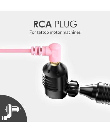 Wormhole Heavy Duty RCA Tattoo Cord - Soft TPE Wire for Rotary Tattoo Machine in Pink - Buy Online on GoSupps.com