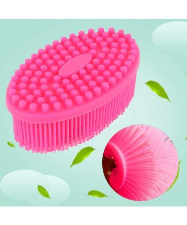 Silicone Baby Bath Brush | Sensory Shower Skin Massager for Baby | Pink Hair Washer - International Shipping - Buy Online on GoSupps.com
