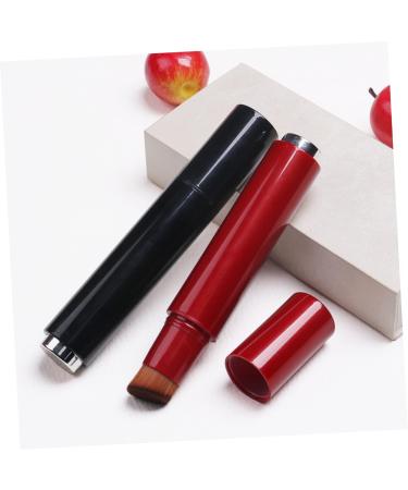 MERRYHAPY Professional Angled Makeup Brush for Liquid Foundation & Concealer - Travel-Friendly Face Blending & Definer Brush - Perfect for Flawless Finishing - Black 16cm x 2.5cm - Buy Online on GoSupps.com