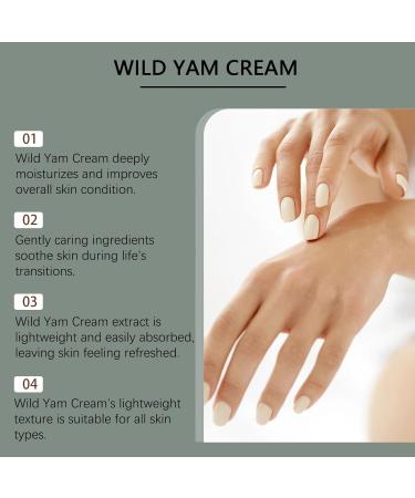 ZLHHRZJX Natural wild yam cream with wild yam extract moisturizing cream for relief wild yam skin cream wild yam cream with vitamin E and coconut oil cream - Buy Online on GoSupps.com
