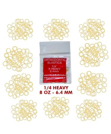 Orthodontic Intraoral Elastics - 1000PCS - Extra Heavy 1/4" 8oz Surgical Latex - Made in USA - Orthodentalusa Corp - Buy Online on GoSupps.com