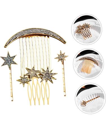 Didiseaon 2 Sets Star Moon Hairpin Guitar Tremolo Springs Wedding Headpiece for Bride Bridal Headpiece Hair Style Wedding Decor Hair Clip for Hair Decor Bridesmaid Comb Rhinestones Alloy - Buy Online on GoSupps.com