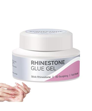 Rhinestone Nail Glue Strong Press-On Nail Adhesive 30g Gem Glue for Decoration | For Design Sculpture Fabric Jewelry Women's and Girls' Home Indoor and Outdoor Parties Christmas Birthdays
