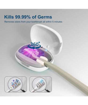 ELMWAY UV Sanitizer Toothbrush Case Portable Mini Toothbrush Holder Rechargeable Toothbrush Cover Sterilizing for Home and Travel Fits All Toothbrushes for Electric and Manual (White) Sterilize S-white - Buy Online on GoSupps.com