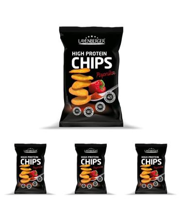 Layenberger High protein chips paprika a whopping 43.1% protein and only 21.2% carbohydrates with only 2.3 g sugar not fried (1 x 75 g) (pack with 4) paprika 75 g (4 Pack)