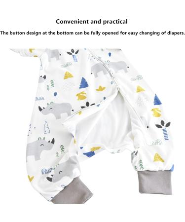 Chilsuessy Baby Sleeping Bag with Feet 1.5 Tog | 100% Cotton | Rhino Design | 4-5 Years - Buy Online on GoSupps.com