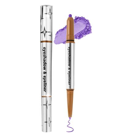 Purple Shimmer Eyeshadow Stick Makeup Long Lasting Waterproof Hypoallergenic Cream 2 In 1 Eye Shadow Pencil & Eyeliner Pen Glitter Highlighter Matte Crayon Eye Shadow Primer Palette Eyeliner Pen-03 #03