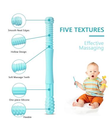 QpenguinBabies Teething Aid - Natural Silicone Baby Teething Rings for Soothing & Cooling | International Shipping Available - Buy Online on GoSupps.com