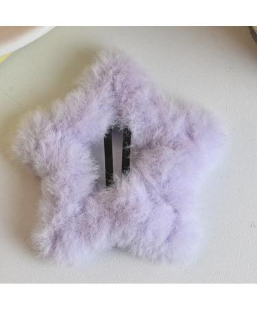 PLCPDM Hair Clip Star Yellow Bangs Clip s Headdress Hair Accessories Furry Hairpin Pink - Buy Online on GoSupps.com