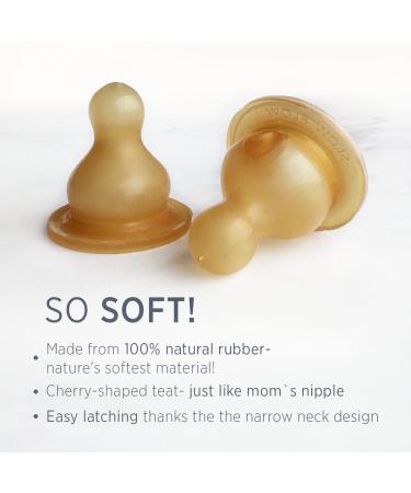 Hevea Glass Bottles - Eco-Friendly BPA-Free Anti-Colic Medium Flow 240ml Ideal for 3-24 Months - Single Pack International Shipping - Buy Online on GoSupps.com