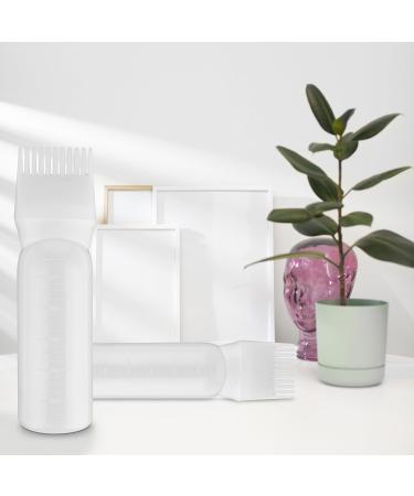 WLLHYF Root Comb Applicator Bottle 6 Ounce Hair Oil Applicator 1 Pack Applicator Bottle Brush with Graduated Scale Hair Root Comb Color Applicator for Hair Dye (White) - Buy Online on GoSupps.com