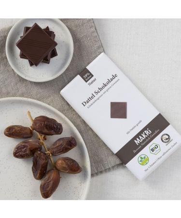 Buy Makri Bio Dattel Chocolate - Vegan Fair Trade No Refined Sugar Nature 59% | Healthy Snacking (5 Pieces) - Buy Online on GoSupps.com