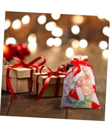 KOMBIUDA 10pcs Christmas Bronzing Gauze Bag Sheer Bags Santa Bags Drawstring Bag Candy Calendar 20 17 4CM Assorted Color 1 - Buy Online on GoSupps.com