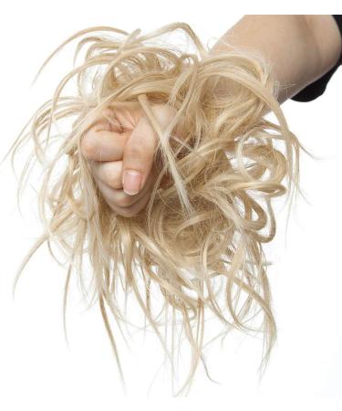 SEGO 45 g Hair Extensions Hair extension hair part dutt hair tie updos bridal hairstyles curved messy and real hair dark blonde to blond blonde