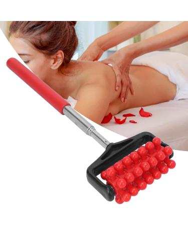 Telescopic Adjustable Massage Tab - Back Muscle Roller for Relaxation (Red) | International Shipping - Buy Online on GoSupps.com