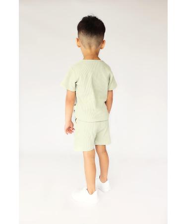 DreamBuy 20 Colour Ribbed Pyjamas 3-4 Years Sage - Unisex Baby, Boys, Girls, Men, Women Loungewear Set - Buy Online on GoSupps.com