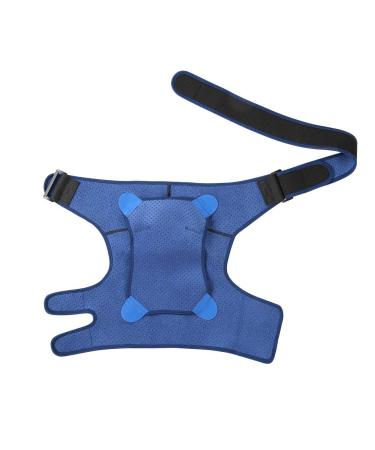 ZJchao Navy Blue Compression Shoulder Pad L - Pain Relief Brace with Elastic Fabric & Hook Loop Fastener - Buy Online on GoSupps.com