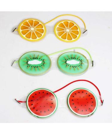 MoonyLI 3Pcs Gel Eye Mask - Reusable Cooling Eye Spa Pad with Fruit Pattern - Gel Fruit Ice Pack for Relaxation - Buy Online on GoSupps.com