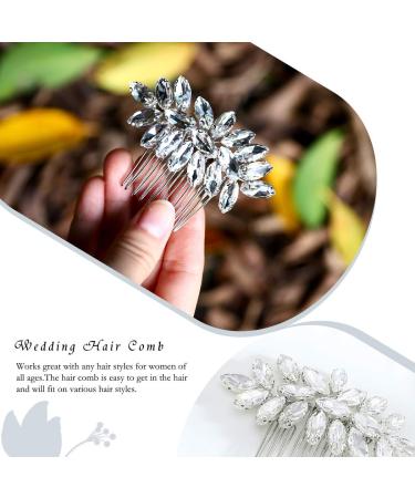 Bride Crystal Wedding Hair Comb - Rhinestone Hair Piece for Women and Girls - Buy Online on GoSupps.com