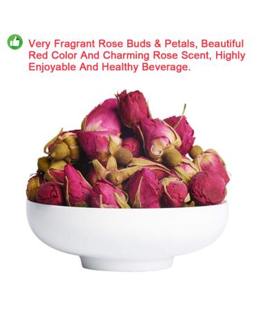 Buy Natural Herbal Pink Rose Bud Tea - 50g | Fragrant Flower Tea for Health & Beauty | International Shipping - Buy Online on GoSupps.com
