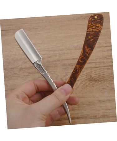 Frcolor Stainless Steel Razor Holder - Durable Folding Blade & Hairdressing Tool for Men | Scratch-Resistant Wood Design - Buy Online on GoSupps.com