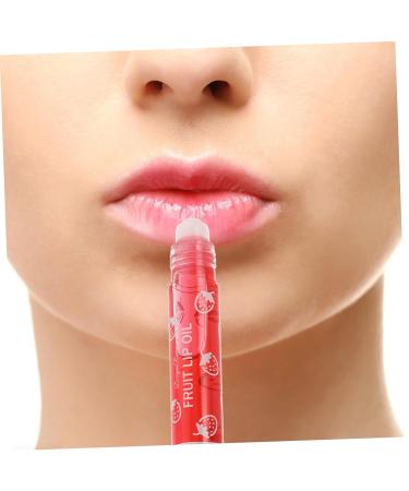 SOESFOUFU Fruit Flavored Roll Lip Oil Moisturizing Lip Balm Roller with Avocado Extracts for Teens and Party Favors Easy Application Hydrating Glossy Finish Strawberry - Buy Online on GoSupps.com