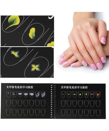 Nail Art Practice Template Learning Book Manicure Drawing Painting Exercise Tool with A Variety of Patterns for Beginners (Paibihua) - Buy Online on GoSupps.com