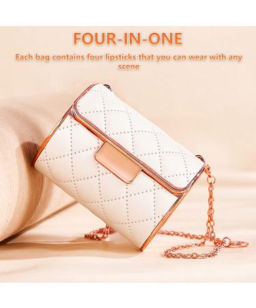 2023 Velvet Matte Lipstick Set with Chain Pouch - 4 Colors, Long-Lasting Lip Gloss Gift Box for Women - Buy Online on GoSupps.com