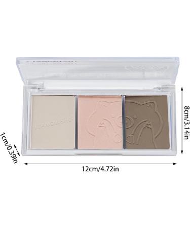 Highlighter Concealer Palette 3 Colors Face Contouring Palette Matte Shimmer Face Highlighter Powder Bronzer Powder Pallet for Face Cheekbones Contouring Highlighting Sculpting/l - Buy Online on GoSupps.com