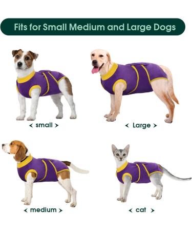 Kuoser Dog Body Suit for Post-Op Recovery - Breathable Leakage Protection & Anti-Licking Design - Purple M (1 Pack) - Buy Online on GoSupps.com
