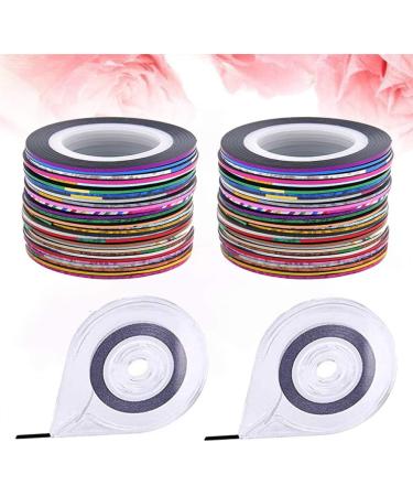 60 Sets Nail Art Striping Tape Line Nail Art Tips Decoration Sticker Tape for Dispenser Nail Art Tape Nails Stickers Shiny Glitter Tape Line Nail Tape for Nail Art Draw Box - Buy Online on GoSupps.com