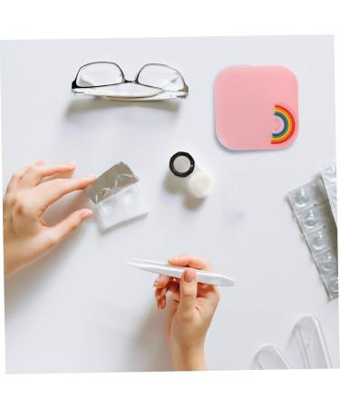 Partykindom 12 STK Pink Contact Lens Container Set | Travel Lens Storage Box | Suction Lens Cases for Easy Storage - Buy Online on GoSupps.com