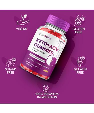 Fast Active ACV Gummies FastActive + ACV Gummies Advanced Formula Supplement for Men and Women 2 Month Supply (2 Pack) - Buy Online on GoSupps.com