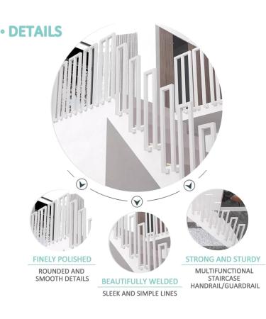 Metal Railings U-Shaped Stair Handrail Indoor Non-Slip Stairs Railing Support Rod for Garden Decorative Fence - Buy Online on GoSupps.com