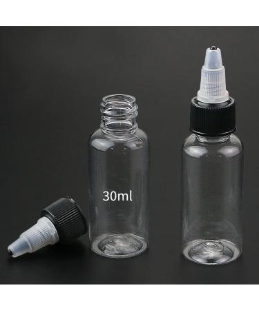 Buy ISUSSPack of 40 Transparent 30ml Refillable Squeeze Bottles - Empty Plastic Bottles with Black Screw Caps for Travel & DIY - International Shipping Available - Buy Online on GoSupps.com