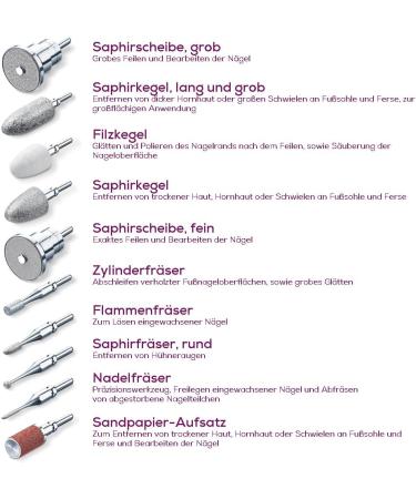Beurer MP 62 Manicure/Pedicure Set - Electric Nail Files with 10 Attachments LED Light & Speed Control - High-Quality Nail Care Storage Bag Included - Buy Online on GoSupps.com
