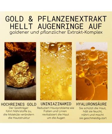 Sogood Essentials Eye Pads - 60 Luxury Gold Eye Masks with 24K Gold Hyaluronic Acid & Collagen for Dark Circles Puffiness & Wrinkles - Buy Online on GoSupps.com