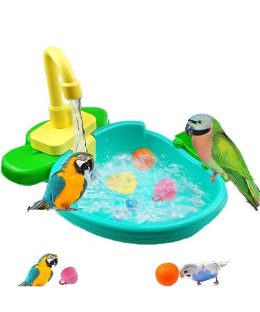 Petlex Bird Bath for Cage, Bird Bath Fountains Indoor, Parrot Automatic Bathing Box Bird Bath Shower Accessories Bird Toys for Parakeets, Budgie, Cockatiel, Conure and Small Birds