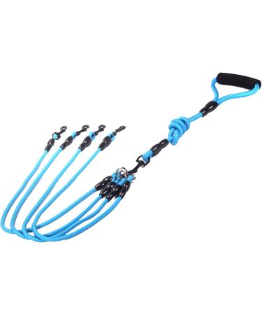 Premium Multi-Dog Leash for 1-4 Dogs | Faith-Free Chain Lead for Walking & Jogging | Perfect for Medium & Small Pets - Blue - Buy Online on GoSupps.com