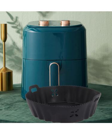 Zerodeko 3pcs Air Fryer Cooking Pot Air Fryer Supply Turkey Roasting Pan with Rack Baking Liner Blackx3pcs 20x6.5cmx3pcs - Buy Online on GoSupps.com