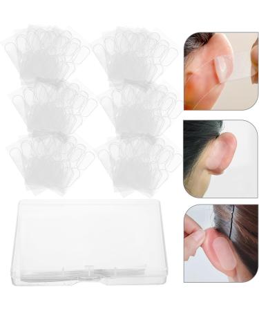 60pcs Transparent Silicone Ear Stickers | Cosmetic Ear Patch Makeup Tape | Invisible Earring Support for Women Men | 3.7x1.6cm - Buy Online on GoSupps.com
