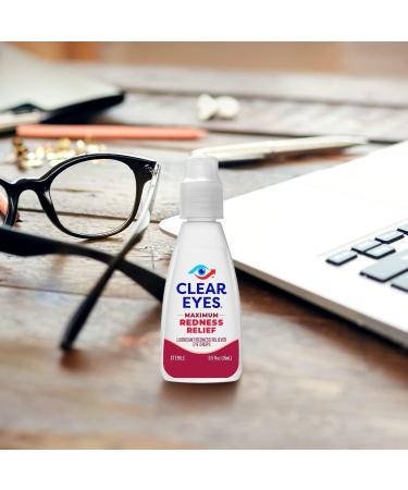 Clear Eyes Maximum Redness Relief Eye Drops - 0.5 Fl oz (Pack of 2) | Fast International Shipping - Buy Online on GoSupps.com