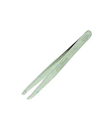 YNR Silver Tone Slanted Flat Tip Stainless Steel Hair Eyebrow Tweezers Tool Precision Hair Plucking for Lady