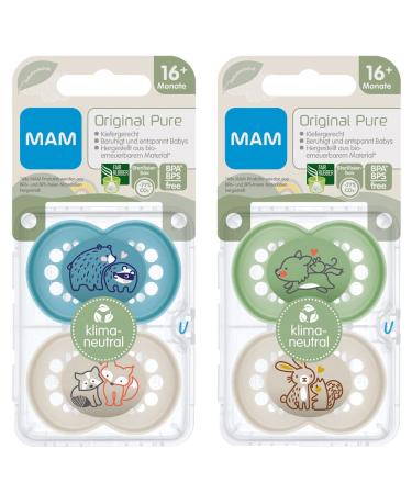 MAM Original LATEX Pacifier Set 16+ | City & Colour - 4 Pack with 2 Sterilization Transport Boxes - International Shipping Available - Buy Online on GoSupps.com